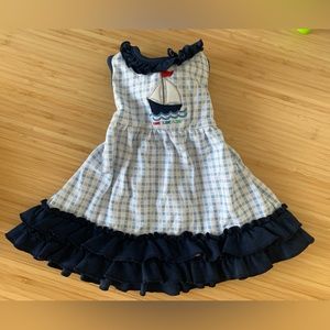 Baby sailboat dress & bloomers, size 3 months